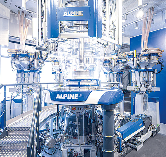 Blown film production Image source: Hosokawa Alpine AG